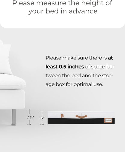 StorageWorks Large Under Bed Storage Containers with Handles and Label Holder, 2 Pack Ultra-thick Fabric Underbed Bins, Closet Organizer for Clothes, Blankets, Sweater