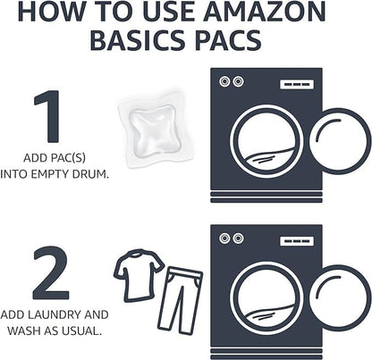 Amazon Basics Laundry Detergent Pacs, Hypoallergenic, Free & Clear, 120 Count (New Packaging)