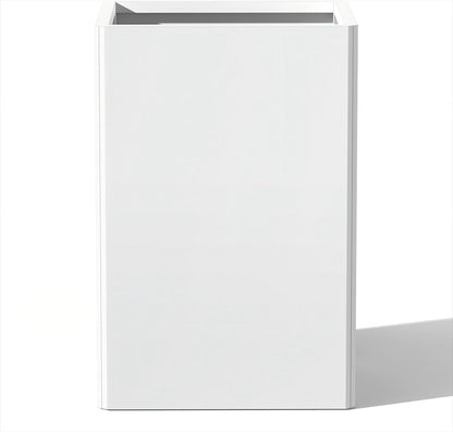 24 Inch Galvanized Steel Planter for Outdoor Plants, White Rectangle Outdoor Planters, Heavy Duty Flower Pot Modern Commercial Residential for Trees Patio Deck Yard Garden