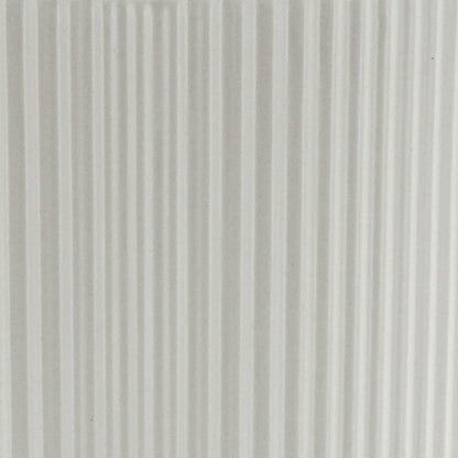 Amazon Basics Fluted Ceramic Round Planter, 8-inch, White