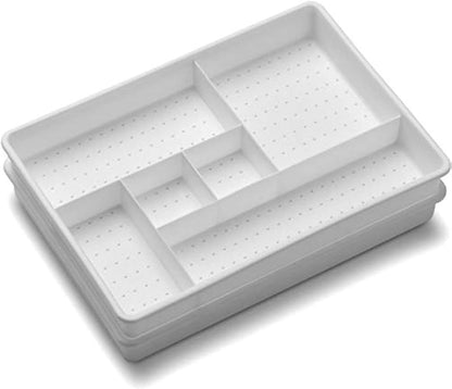 madesmart Classic 2 Piece Drawer Organizer, White