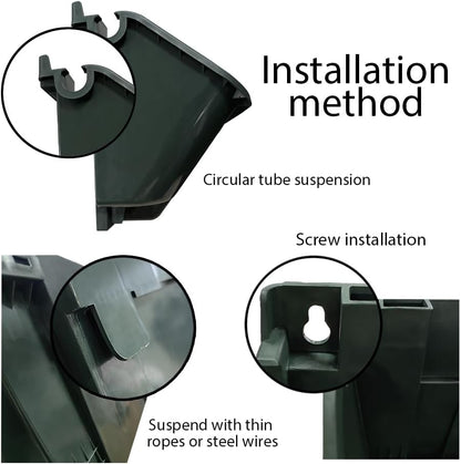 Self-Watering Wall Mounted Planter Set of 4, Indoor and Outdoor Vertical Planter, Stackable Wall Mounted, for Balcony Decoration