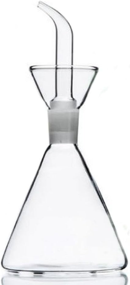 ELETON Olive Oil Dispenser Bottle Glass with No Drip Bottle Spout -Pourer Dispensing Bottles for Kitchen - Olive Glass Dispenser to Control Cooking Vegetable Oil and Vinegar(16 oz)