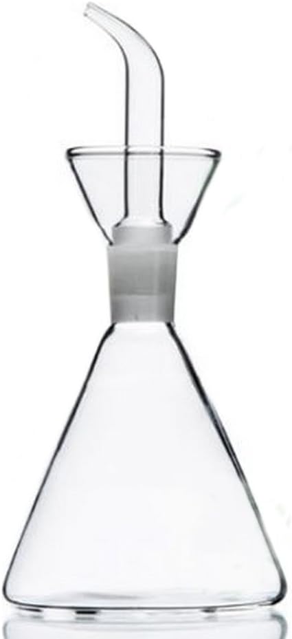 ELETON Olive Oil Dispenser Bottle Glass with No Drip Bottle Spout -Pourer Dispensing Bottles for Kitchen - Olive Glass Dispenser to Control Cooking Vegetable Oil and Vinegar(12 oz)