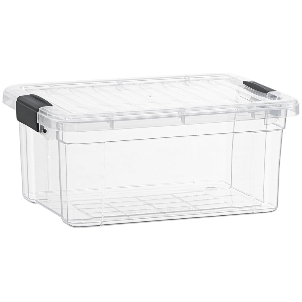 Superio Clear Storage Box with Lid, 36 Quart Plastic Container Bins for Organizing, Stackable