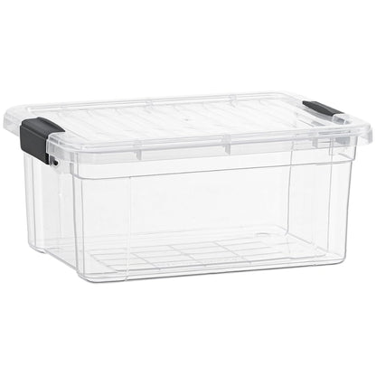 Superio Clear Storage Box with Lid, 36 Quart Plastic Container Bins for Organizing, Stackable
