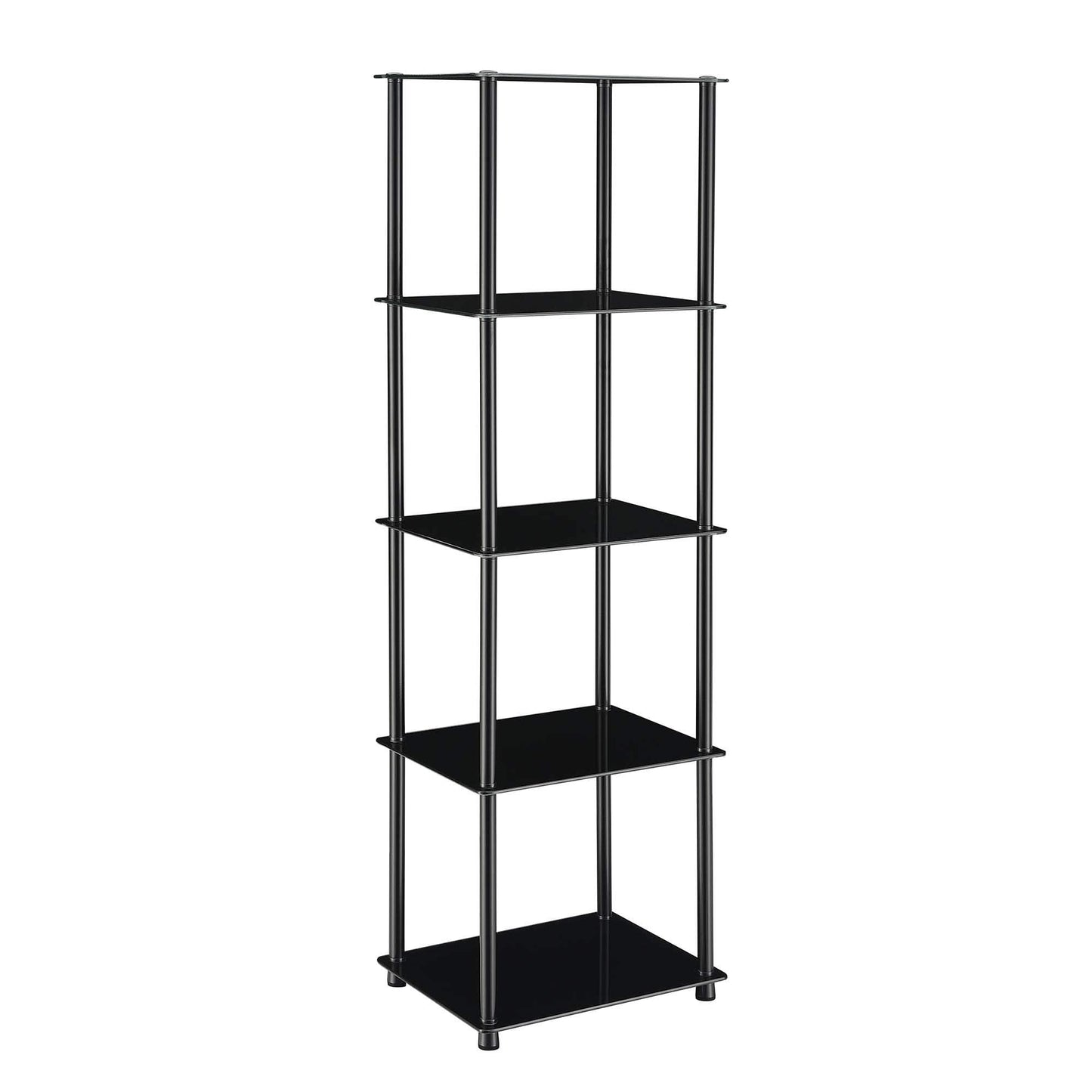 Convenience Concepts Designs2Go Classic Glass 5 Tier Tower 15.75" - Modern, Contemporary Bookshelf
