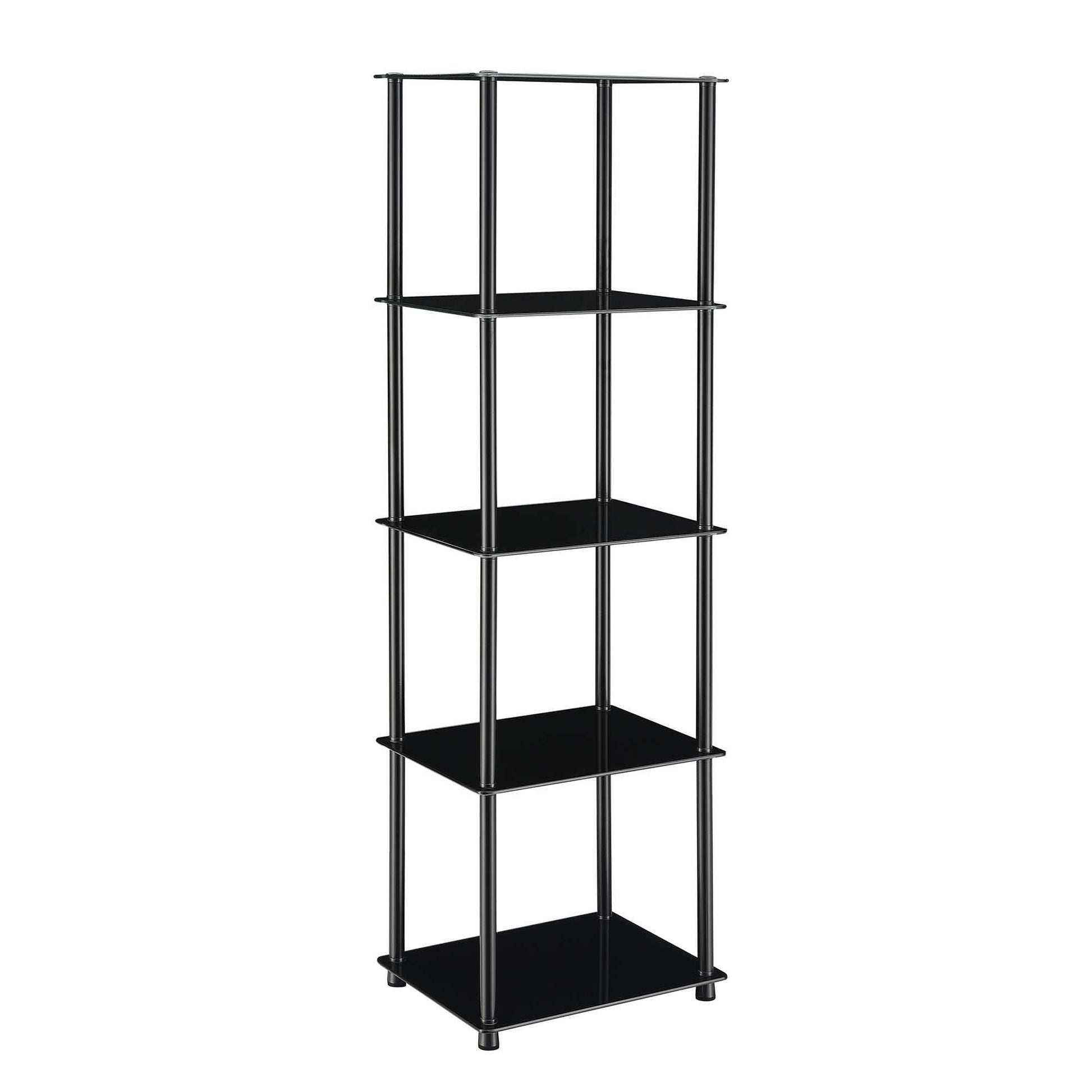Convenience Concepts Designs2Go Classic Glass 5 Tier Tower 15.75" - Modern, Contemporary Bookshelf