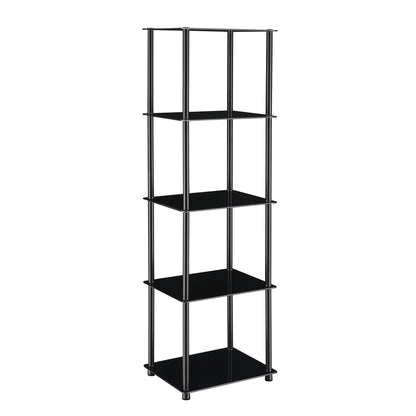 Convenience Concepts Designs2Go Classic Glass 5 Tier Tower 15.75" - Modern, Contemporary Bookshelf