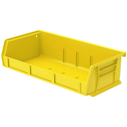 Akro-Mils 30232 AkroBins Plastic Storage Bins, 5"x11"x3", Yellow, 8-Pack
