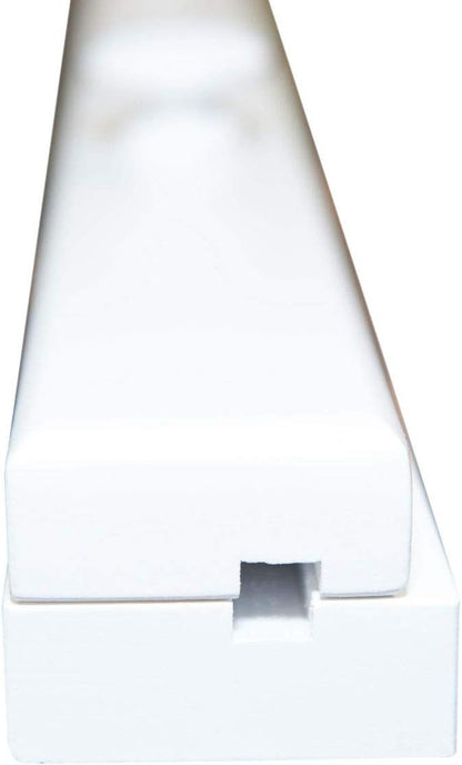 RRD Amish Made Wooden Quilt Rack Wall Mount - Rustic Tapestry Hangers for Rugs, Tapestries & Quilts - Maple Wood, White Paint, 30' Long