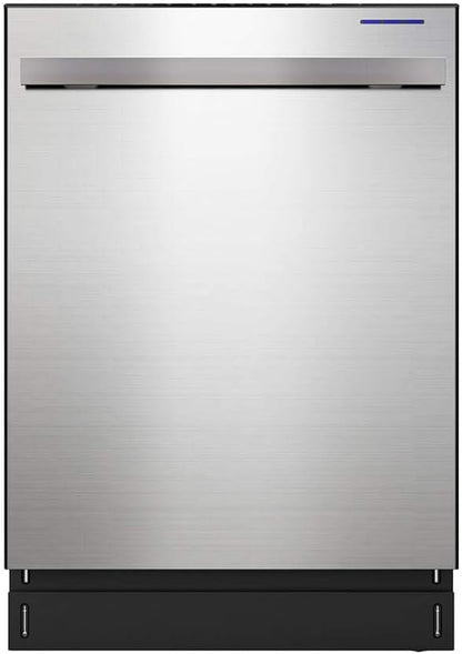 SHARP SDW6757ES Slide-In Dishwasher, Stainless Steel Finish, 24" Wide, Soil Sensors, Premium White LED Interior Lighting, Smooth Glide Rails, Heated Dry Option, Responsive Wash Cycles, Power Wash Zone