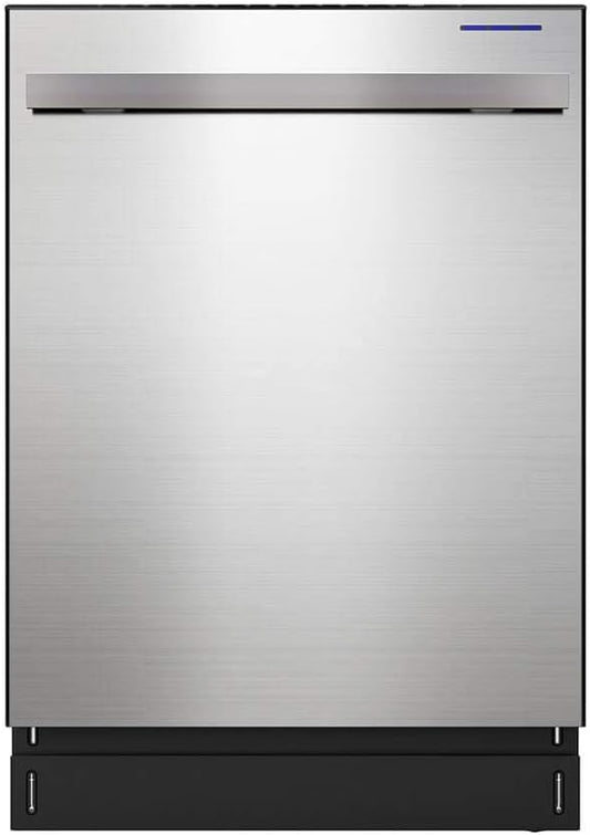 SHARP SDW6757ES Slide-In Dishwasher, Stainless Steel Finish, 24" Wide, Soil Sensors, Premium White LED Interior Lighting, Smooth Glide Rails, Heated Dry Option, Responsive Wash Cycles, Power Wash Zone
