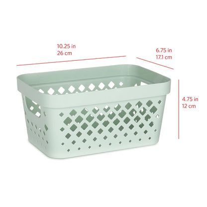 Glad Plastic Baskets for Organizing, Set of 6 | Pantry Storage for Under Counter, Linen Closet, and