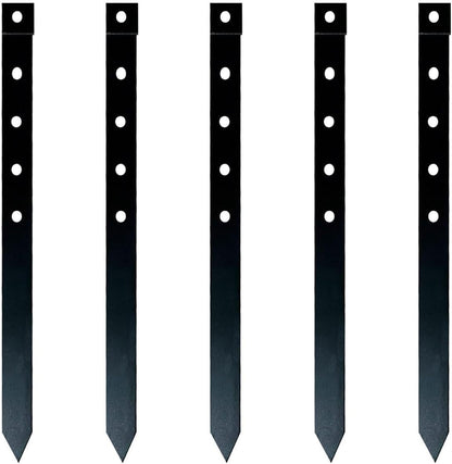 60Pcs Metal Garden Landscape Edging Stakes,Black, 10inch anchoring Stakes Landscape Anchoring Spikes for Terrace Board, Grass Barrier, Landscape Edging Coil, Garden Liner, Bender Board