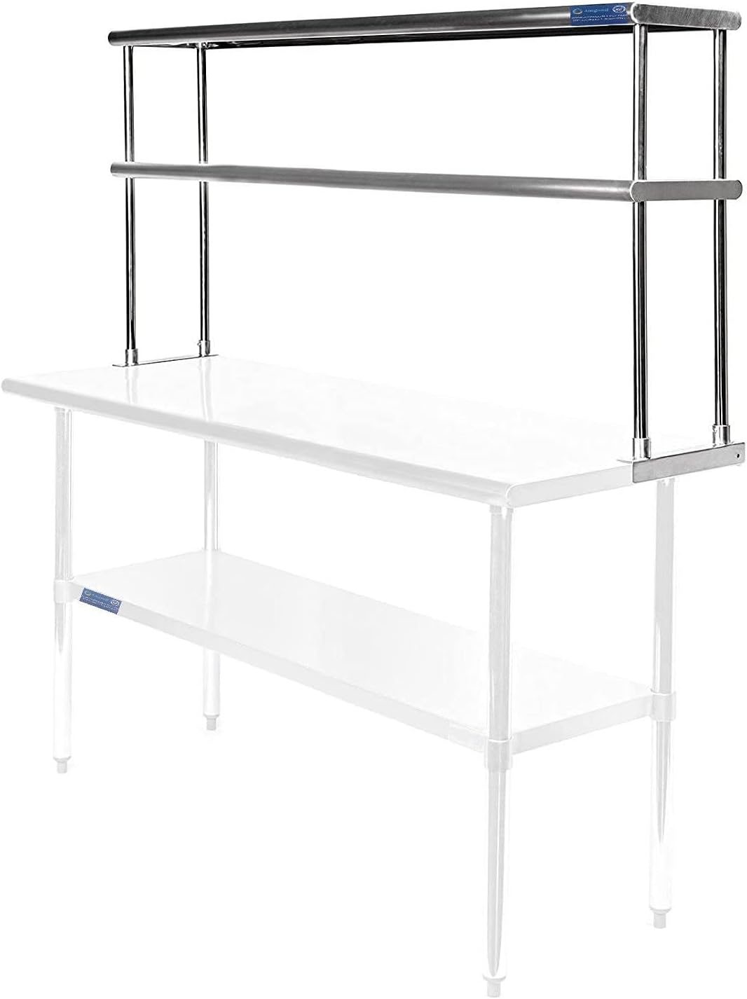 AmGood Double OverShelf Stainless Steel NSF - Many (30" Long x 12" Deep)