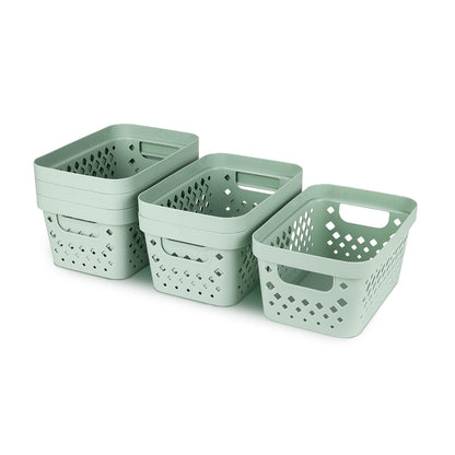 Glad Plastic Baskets for Organizing, Set of 6 | Pantry Storage for Under Counter, Linen Closet, and
