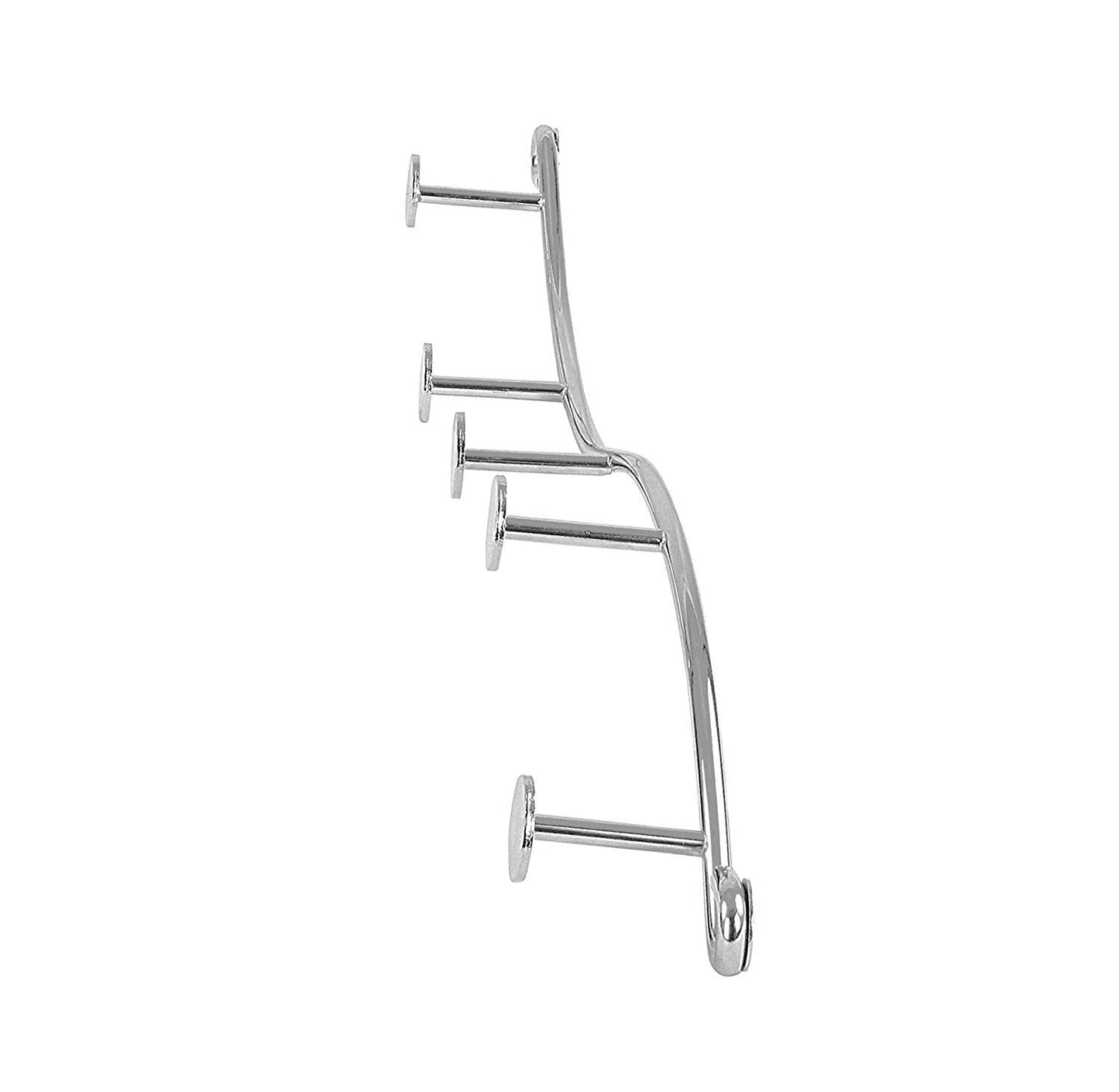 Spectrum Sweep Modern Wall Coat Rack 5 Hook for Hanging Coats Hats Bags Towels and Accessories