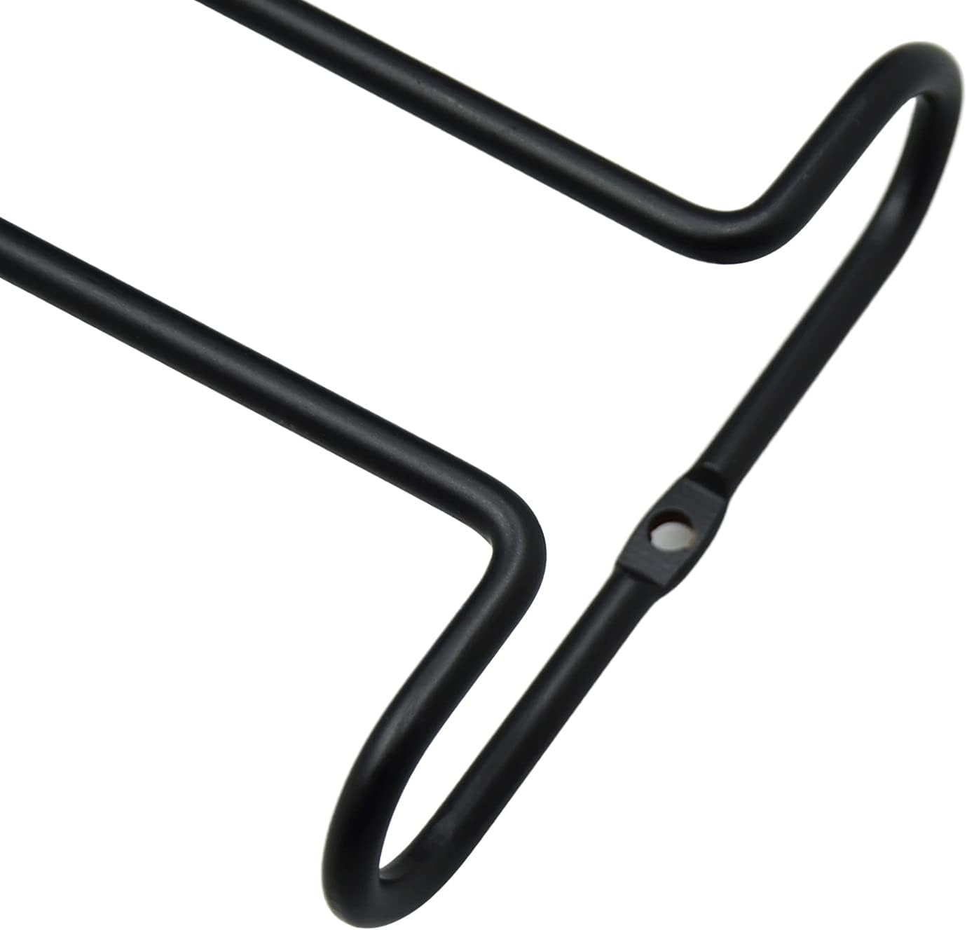 10 Inch Wine Glass Rack Under Cabinet Shelf Stemware Storage Hanging Hanger Organizer Glasses Holder with Drying Under Counter Metal for Kitchen and Bar Set of 4 Black