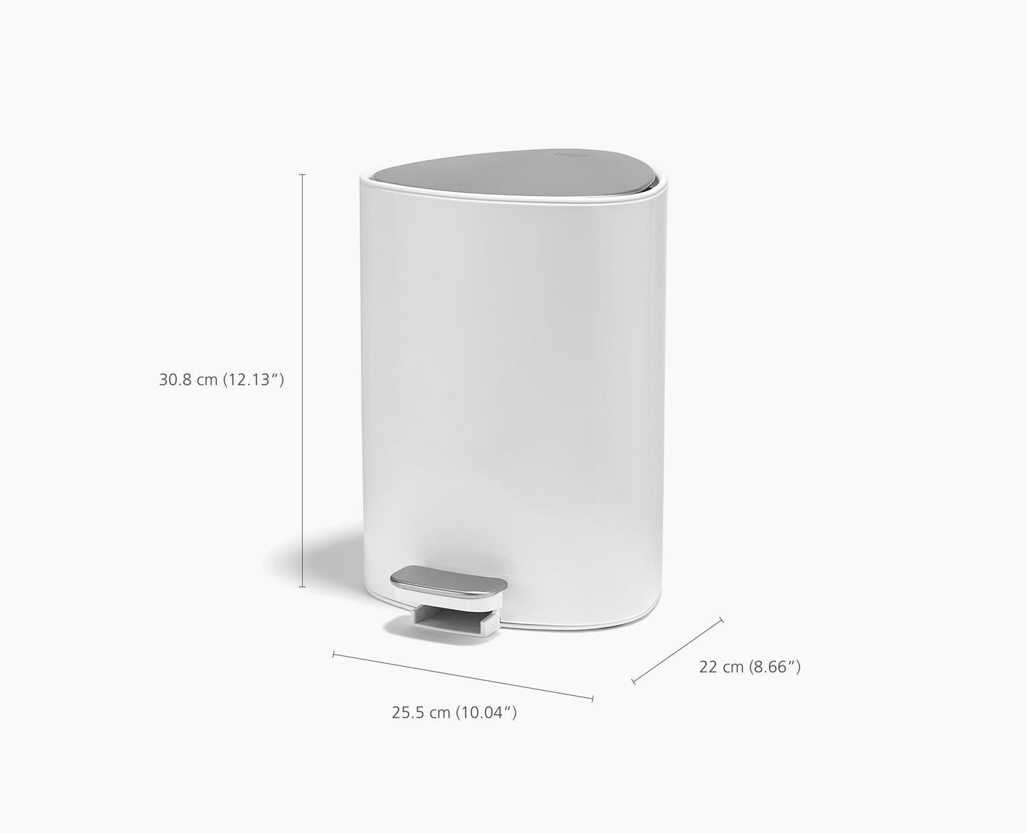 Joseph Joseph EasyStore 5L Steel Pedal Trash Can with Liner Storage Pocket, Soft-Close Lid