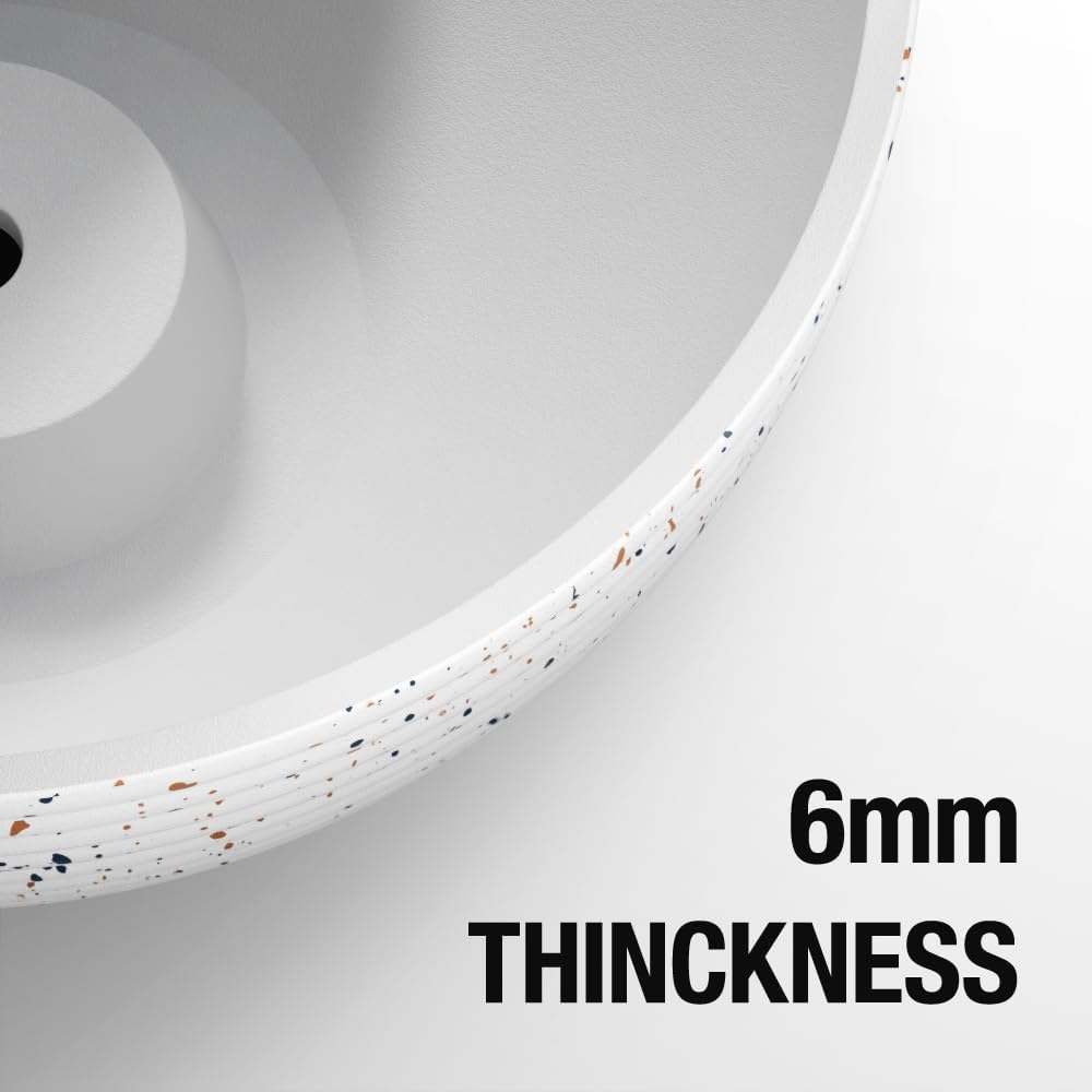 Line Pattern 10 Inch Hanging Planter for Indoor Outdoor Plants, 2 Pack Round Hanging Pots for Plants (Speckled White)