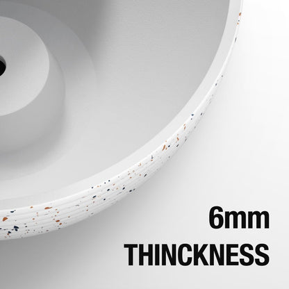 Line Pattern 10 Inch Hanging Planter for Indoor Outdoor Plants, 2 Pack Round Hanging Pots for Plants (White + Speckled White)