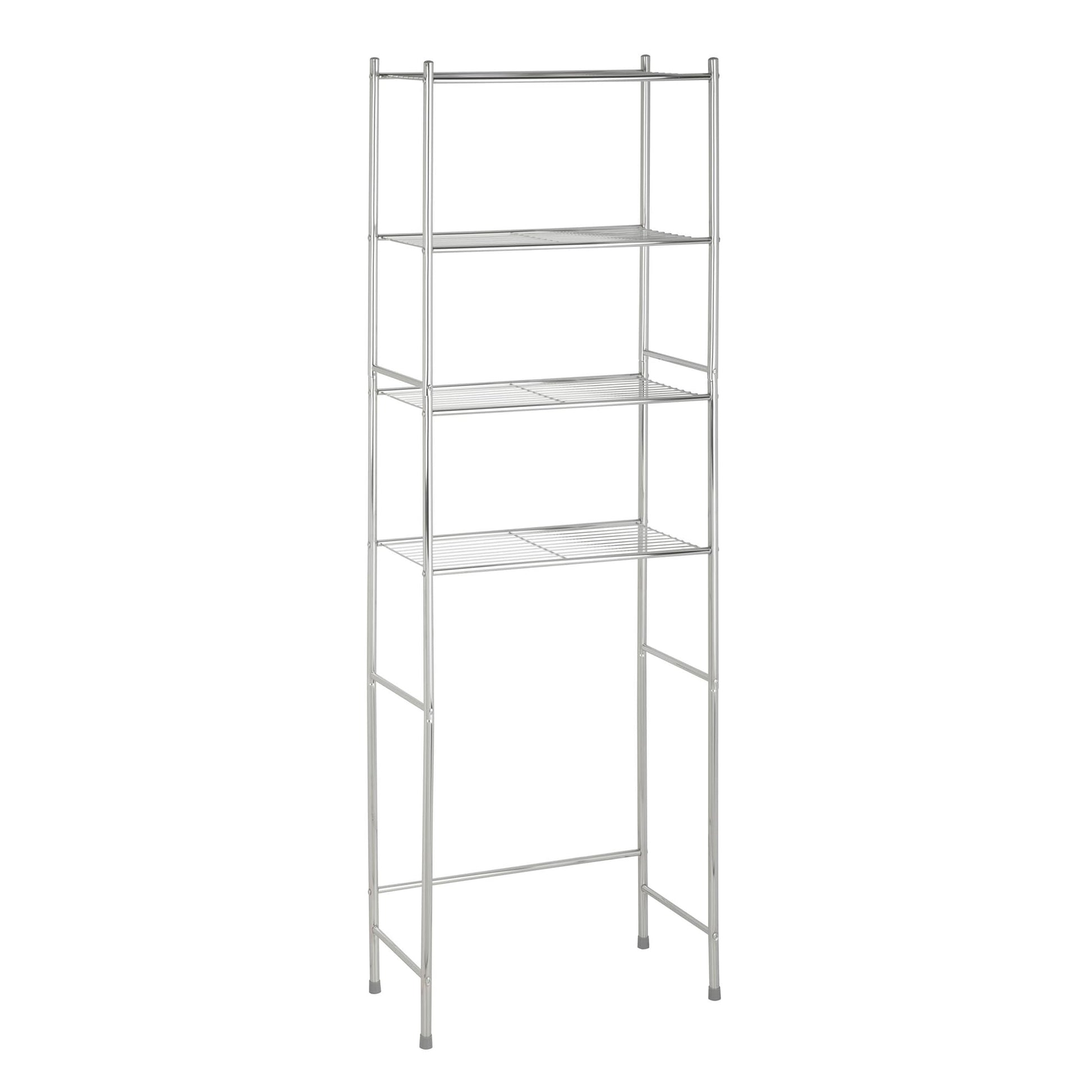 Honey-Can-Do 4-Tier Over-The-Toilet Storage Shelf - Space-Saving Steel Bathroom Restroom Organizer