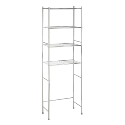 Honey-Can-Do 4-Tier Over-The-Toilet Storage Shelf - Space-Saving Steel Bathroom Restroom Organizer