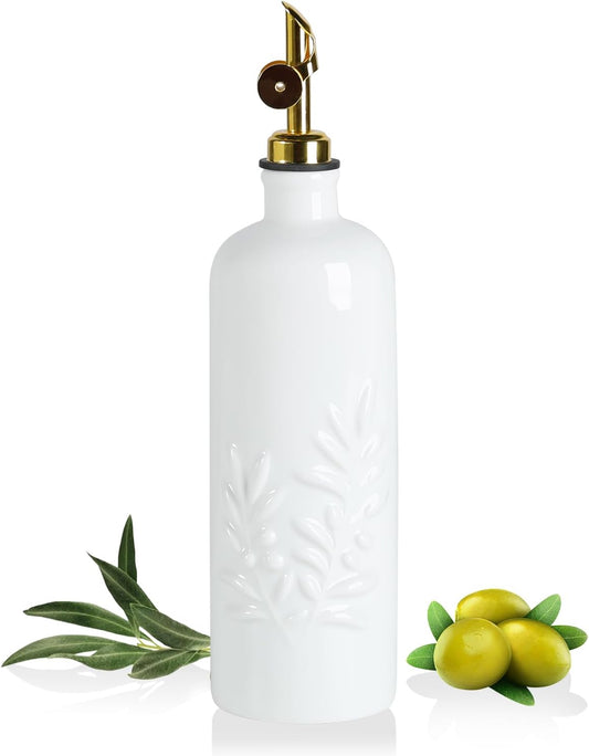 Sweejar 18 Oz Oil Dispenser for Kitchen with Gravity Spout, Ceramic Olive Oil Dispenser Bottle