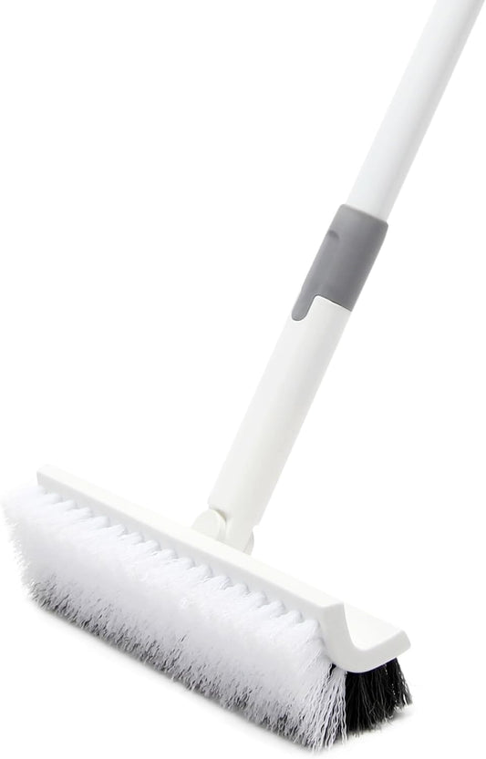 Scrub Brush Floor Brush with Long Handle,Double-Sided V-Shaped Scrub Brush，Shower Floor Scrubber