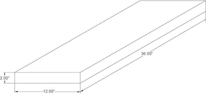 joelsantiques 36 Inch Wooden Floating Shelves for Wall - 36x12x2 in - Made of Natural Wood - Long Heavy Duty Rustic Wall Shelves for Bedroom - Perfect for Living Room, Kitchen - Natural