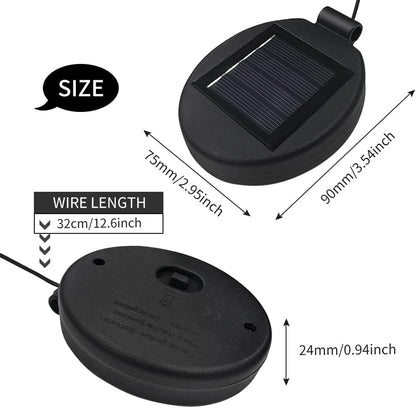 Solar Lantern Top LED Panel Lantern Lid Lights Replacement Part for Outdoor Flower DIY Solar Flower Lights Garden Patio Decor (4PCS)