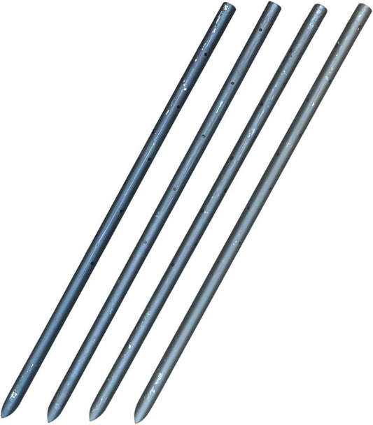 Sandbaggy Round Steel Concrete Form Stakes with Nail Holes - Rust Resistant Coating - Removable
