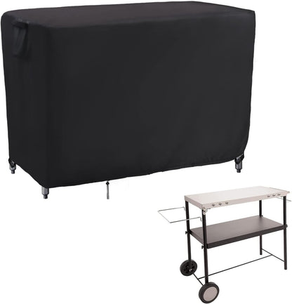 Kingling Outdoor Prep Table Cover for Cart Table, 52 inch Stainless Steel Metal Table Covers Waterproof Protection for Patio Prep Grill Tables - 52''L x 24''W x 35''H