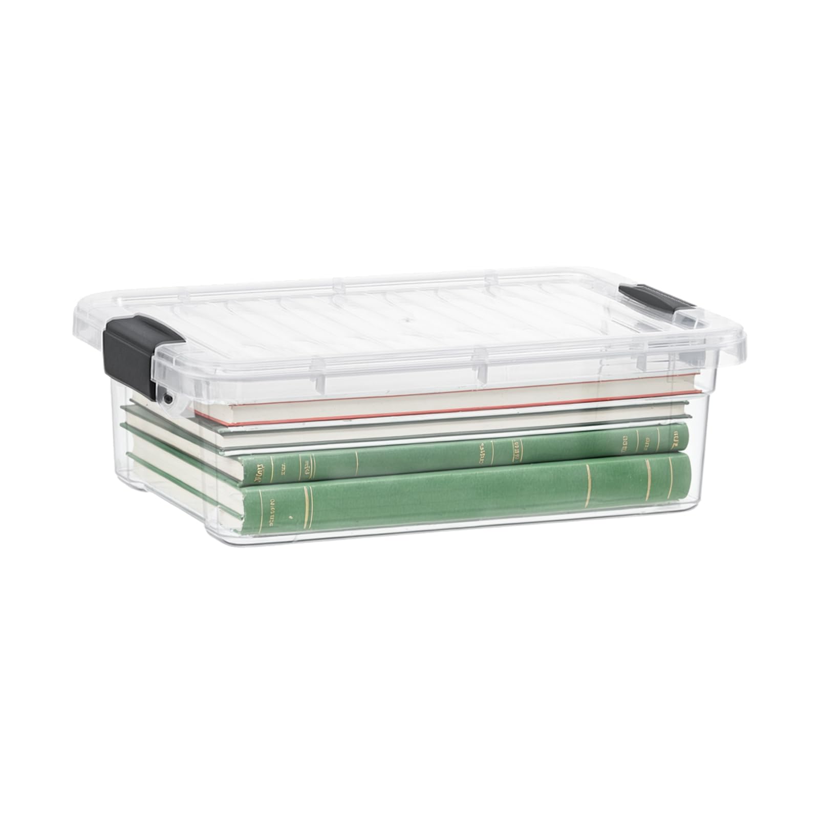 Superio 7.4 Quart Clear Plastic Storage Bin with Lid, Non-Toxic, BPA Free, Odor Free, Organizer