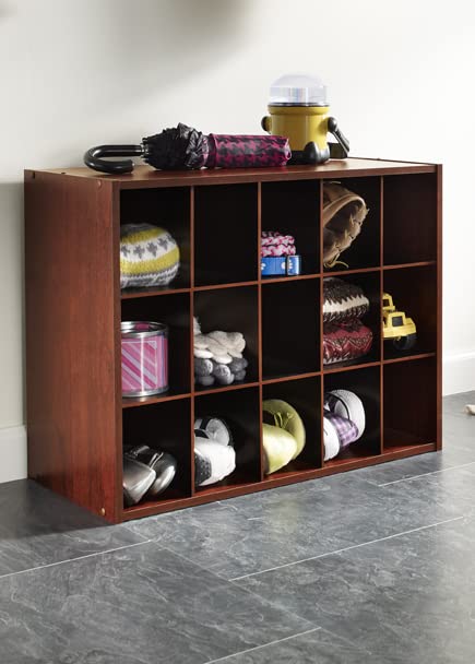 ClosetMaid 15 Cube Stackable Storage Organizer for Shoes, Bags, Crafts, Hobbies with Wood Shelves