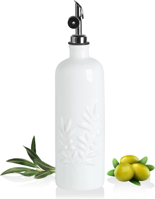 Sweejar 18 Oz Oil Dispenser for Kitchen with Gravity Spout, Ceramic Olive Oil Dispenser Bottle