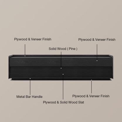 POVISON Fully-Assembled Mid Century Modern TV Stand, 70.87" Entertainment Center with LED Light, Black Walnut Solid Wood TV Console for Living Room, TV Stand with Storage