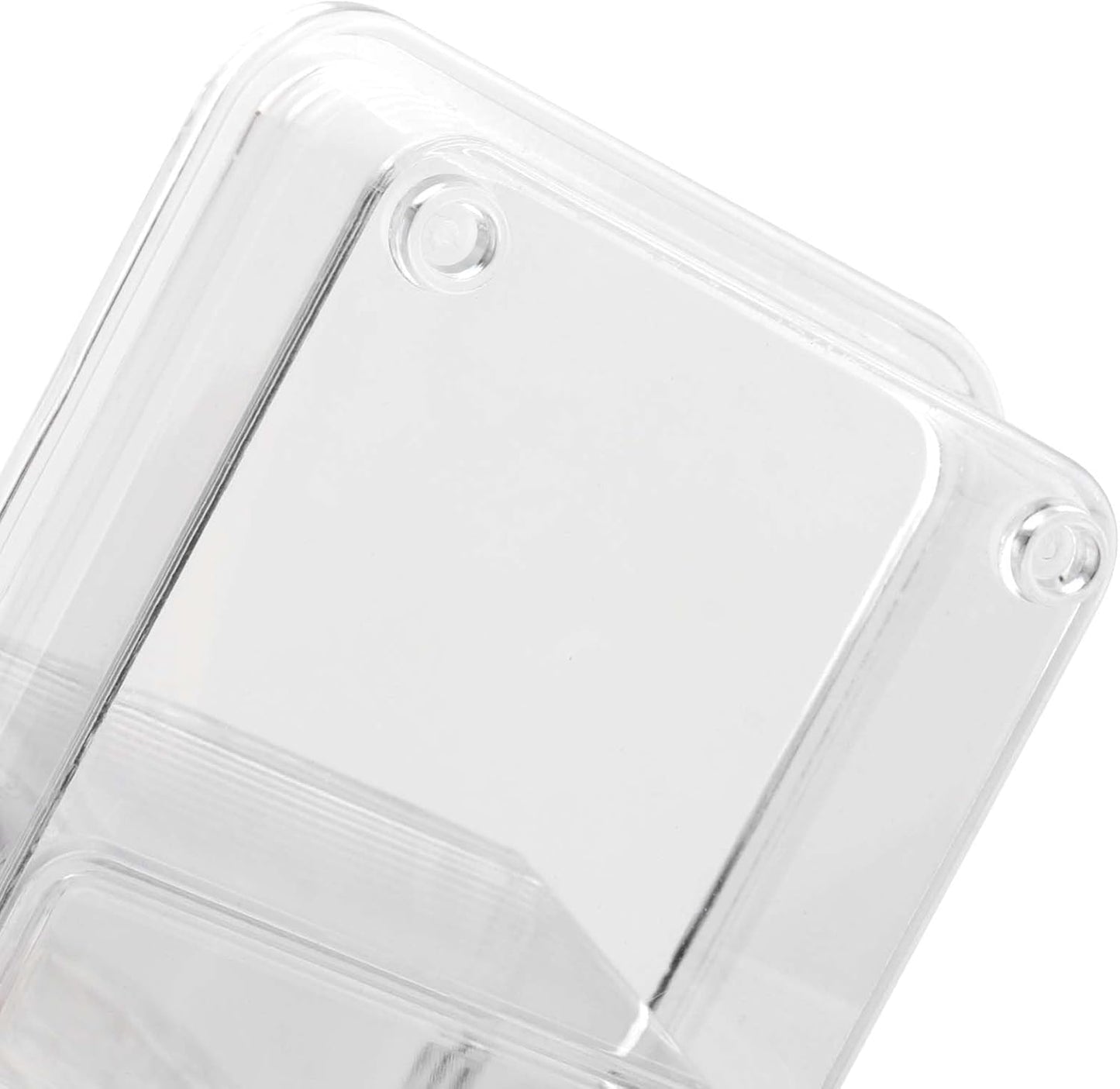 JAPCHET 3 Pack 4 Cell Clear Seasoning Box with Spoons, 10.2 × 3.54 × 3 inch Seasoning Storage Container with Cover, Clear Seasoning Rack Spice Pots for Spice, Salt, Sugar