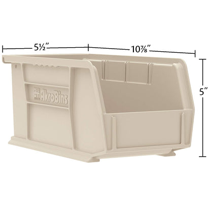 Akro-Mils 30230 AkroBins Plastic Storage Bins, 11"x5"x5", Green, 12-Pack