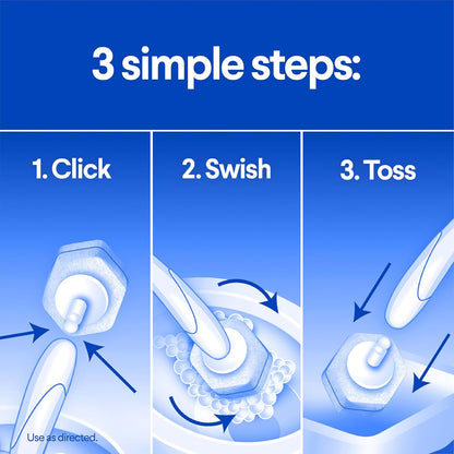 All-in-One Disposable Toilet Wand Cleaning System with Refill Pads, No-Touch Toilet Brush Kit with Storage Caddy, Deep Cleaning Bathroom Solution