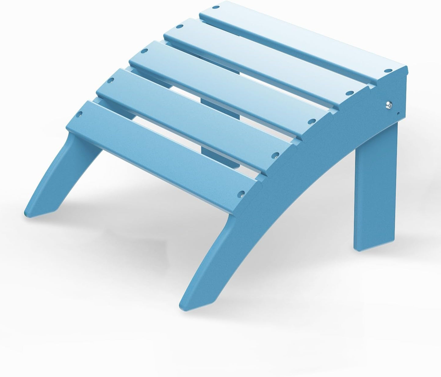 GREENVINES Adirondack-Ottoman | HDPE Plastic | Outdoor Footrest | All Weather | Foot Rest | Foot Stool | Arctic | for Adirondack Chair | for Patio Backyard Pool