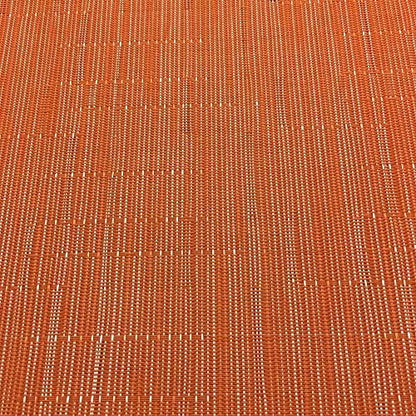 WAZAIGUR Placemats Set of 6 for Dining Table Heat-Resistant Washable Place Mats Woven Vinyl Kitchen Table Mats Easy to Clean,Orange