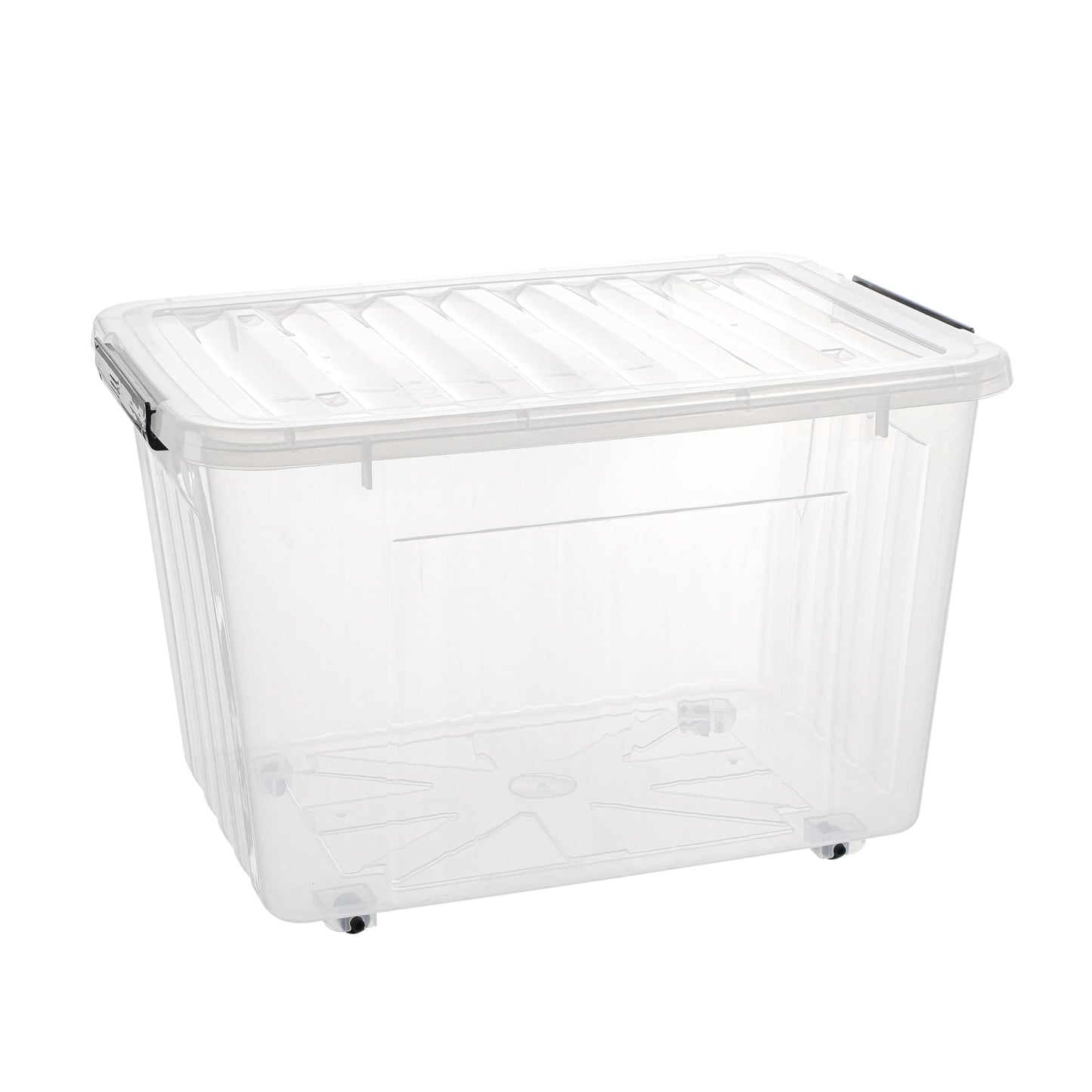 Cetomo 40Qt*6 Plastic Storage Bins, Storage Box, 6 Pack, Organizing Container with Wheels, Durable