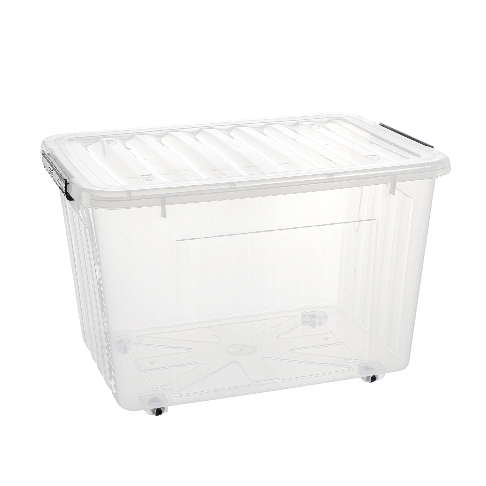 Cetomo 40Qt*6 Plastic Storage Bins, Storage Box, 6 Pack, Organizing Container with Wheels, Durable
