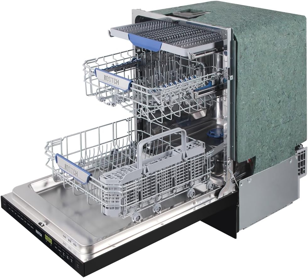 Large Capacity 24 inch Top Control Built-In Dishwasher with Third Rack ??ENERGY STAR Certified, 47-dBA Ultra-Quiet, Stainless Steel (Black)