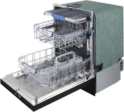 Large Capacity 24 inch Top Control Built-In Dishwasher with Third Rack ??ENERGY STAR Certified, 47-dBA Ultra-Quiet, Stainless Steel (Black)