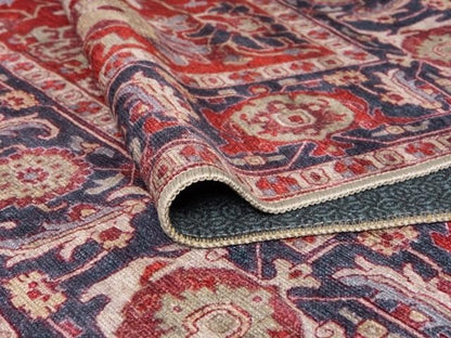 Keen Home Design 9x12 Rug - Machine Washable Area Rug with Non-Slip Backing, Ideal for Living Room, Dining Room, Bedroom - Vintage, Easy Clean, Durable, Low Pile Rug - (9' x 12')