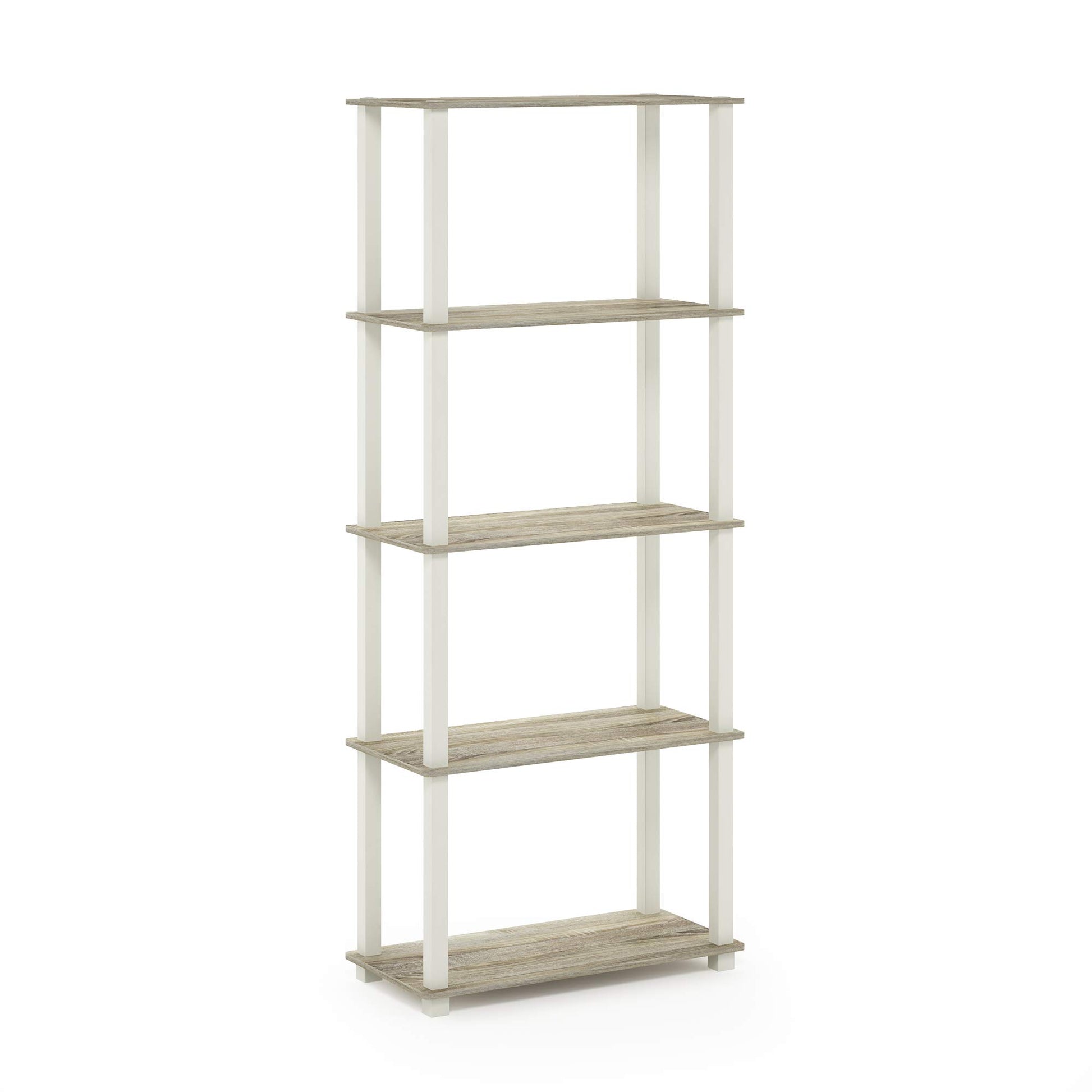 Furinno Turn-N-Tube 5-Tier Multipurpose Shelf / Display Rack / Storage Shelf / Bookshelf, Square