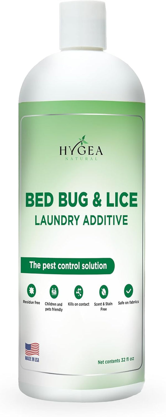 Lice and Bed Bug Laundry Additive - Environmentally Responsible, Odorless, and Stain-Free Liquid